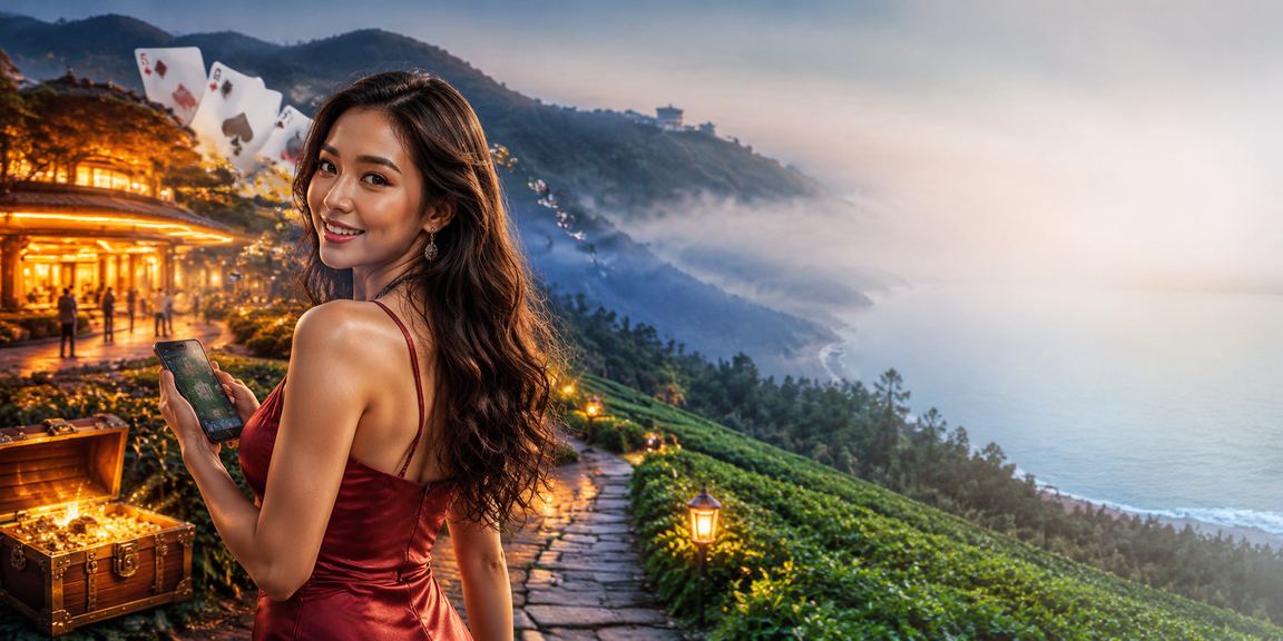Pengguna memasang aplikasi mudah alih maybank2u di Genting Highlands