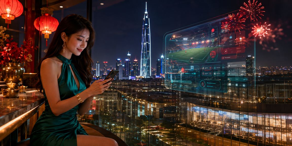 Pemain e-sukan menggunakan telefon pintar untuk taruhan esport di Kuala Lumpur