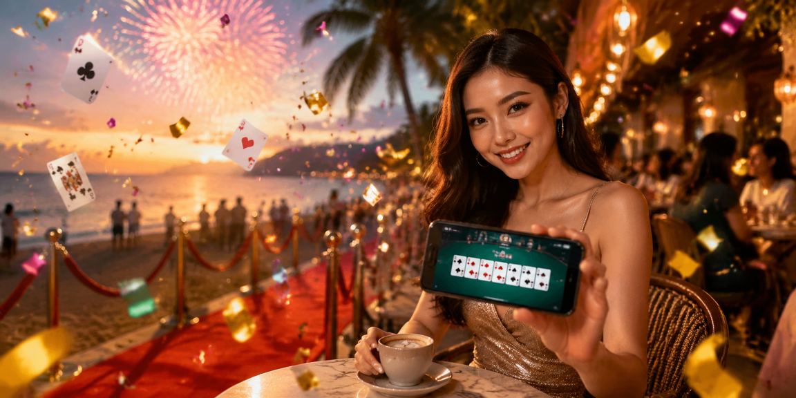 Pengguna bermain permainan kad rummy di Pulau Pinang melalui maybank2u
