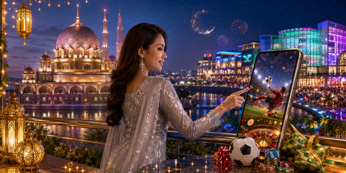 Paparan aplikasi kasino selamat maybank2u semasa Hari Raya di Putrajaya