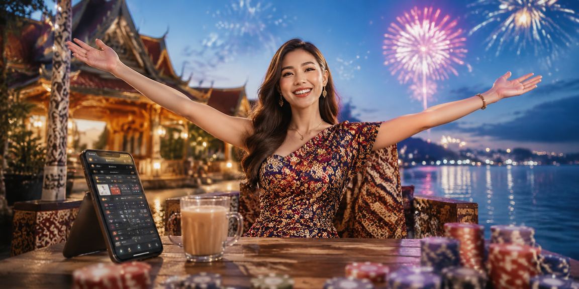 Pemain kasino Sarawak bermain Baccarat melalui telefon pintar dengan meja langsung maybank2u