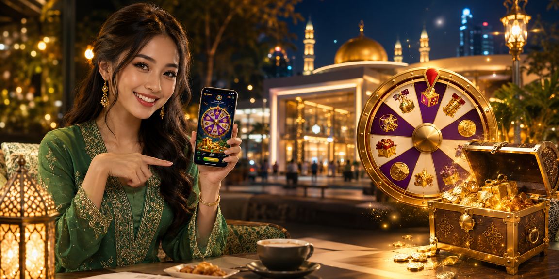 Suasana lucky draw Hari Raya di platform kasino maybank2u Selangor dengan dealer langsung